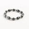 Earth's Jewels Semi-Precious Natural Hematite Black Stretch Bracelet #72